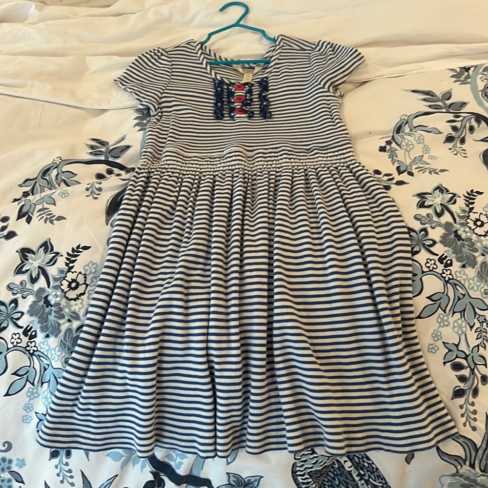 Matilda, Jane size 8, blue and white dress never worn